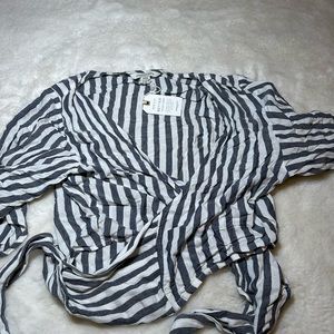 American Eagle Wrap Striped Top
